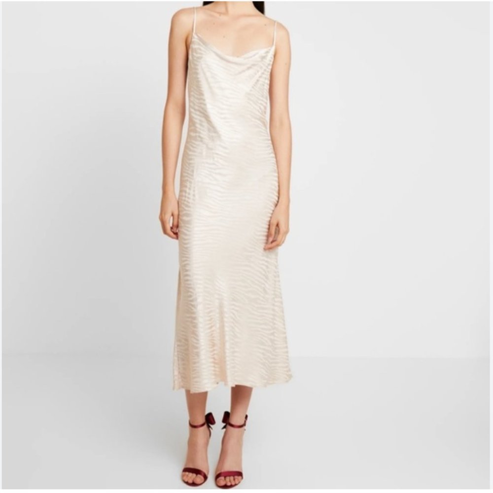 Bec & Bridge Cream Slip Midi Dress
